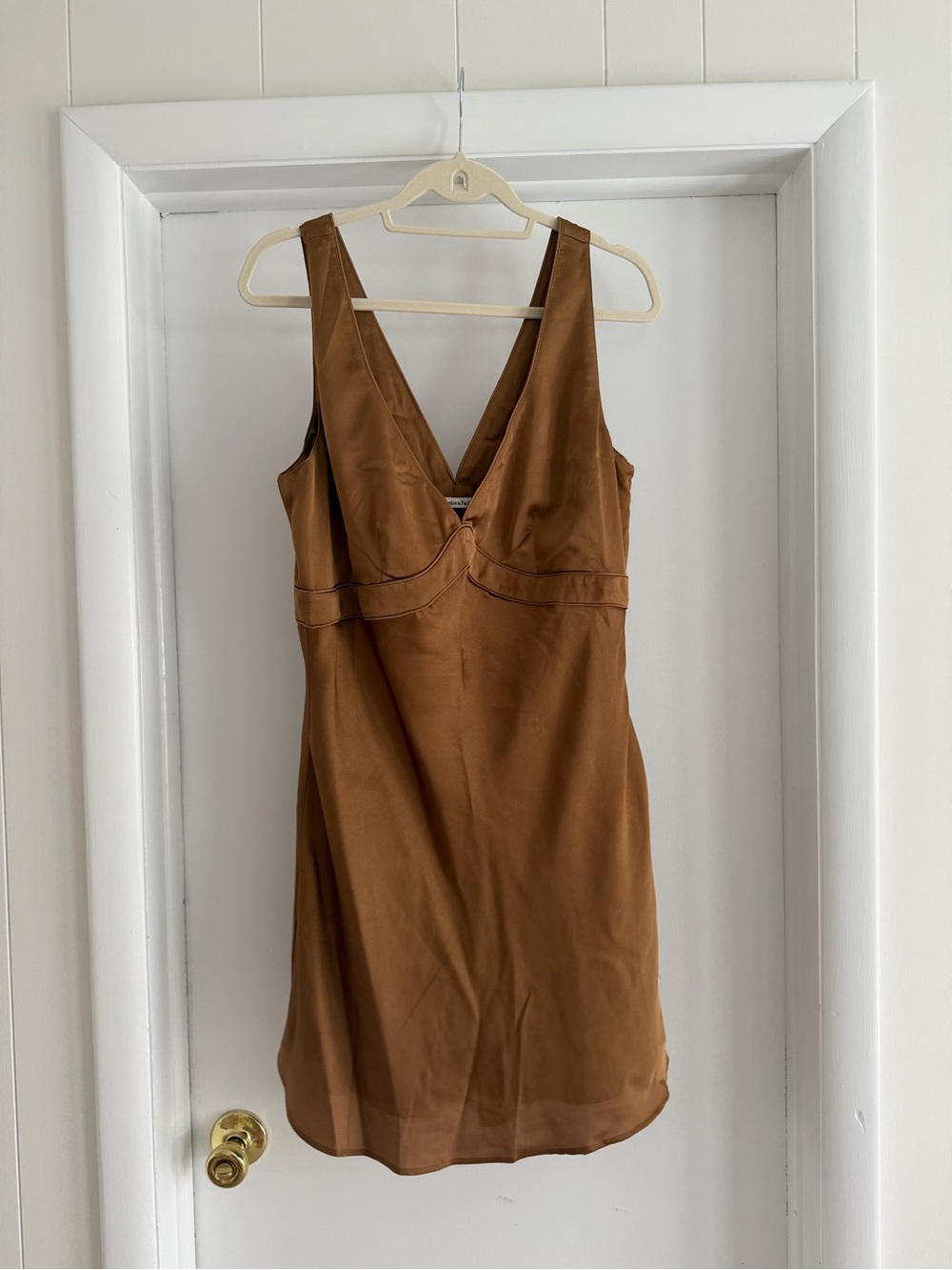 Abercrombie & Fitch Brown V-Neck Mini Dress